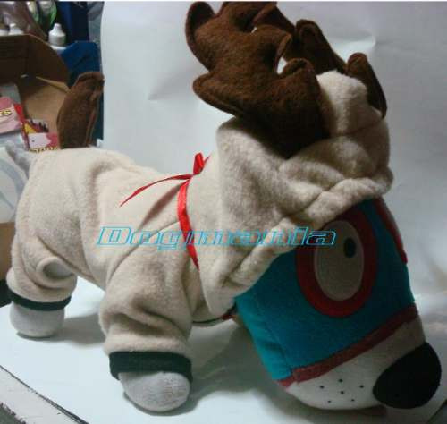 Imagen 2 de 6 de Disfraz Reno Con Cuernos Talla 2 Perro Navidad