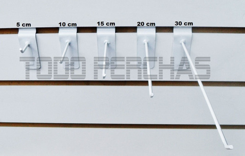 10 Ganchos Blisteros Para Panel Ranurado De 15 Cm