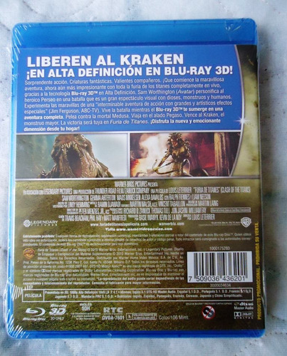 Furia De Titanes Clash Of The Titans Pelicula Blu-ray 3d