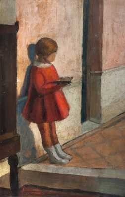 Petrona Viera - Niña Leyendo - Lámina 45x30 Cm.