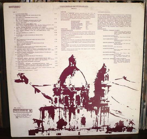 Imagen 2 de 4 de Los Tiempos Pasados Lp Festival Cervantino Guanajuato