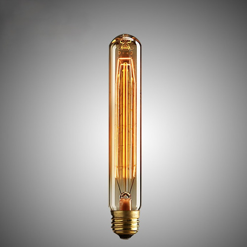 Imagen 2 de 9 de Lampara Edison T30 Tubular Larga Multifilamento Carbono E27