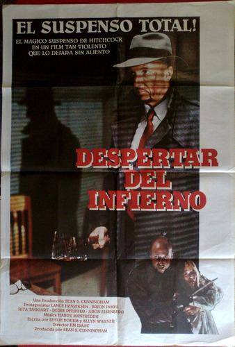 Afiche De Cine Original   Despertar Del Infierno  . (1989)