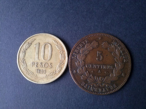 Francia 5 Céntimos Cobre 1876 Ceca A Muy Buen Estado