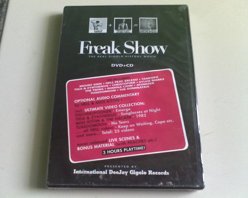Freak Show The Real Gigolo History Movie Dvd + Cd 