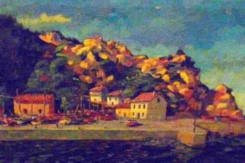Bella Villa De Pescadores Anonimo Circa 1938 *oil On Canvas