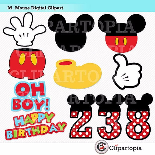 Kit Scrapbook Digital Mickey Mouse Imagens Clipart