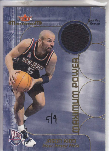 2001-02 Fleer Maximum Jersey Jason Kidd 5/9 Nets