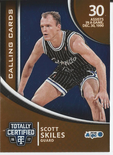 2016-17 Totally Certified Calling Cards Scott Skiles Magic
