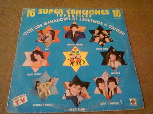 Disco  Acetato De 16 Super Canciones Infantiles Con Los Gana