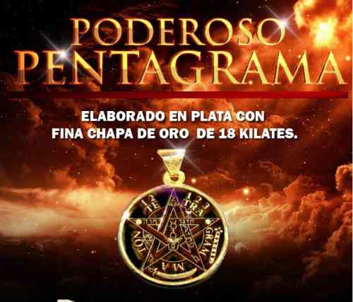 Pentagrama En Chapa De Oro De 18k,con Aleacion De 7 Metales