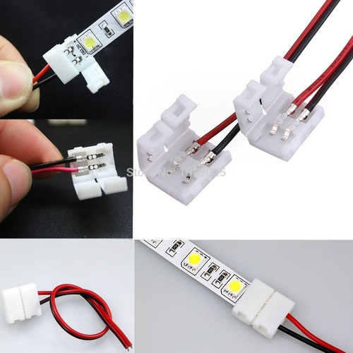 Imagem 6 de 6 de 5x Emenda Plug Conector Para Fita De Led 5050 10mm 2 Vias