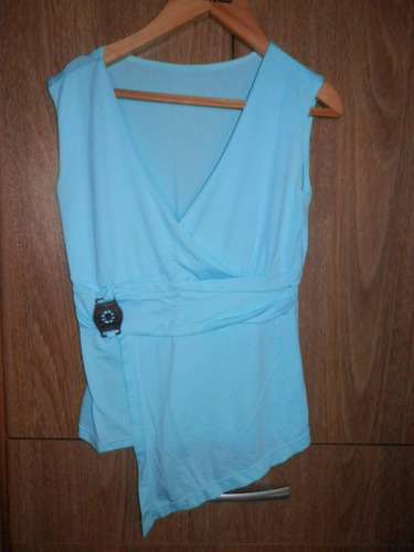 Blusa Sin Mangas Con Detalle De Broche-talle S