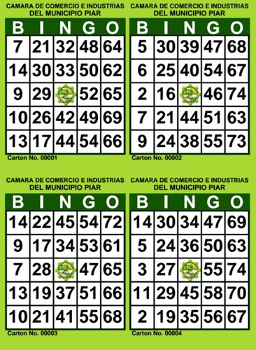 Cartones De Bingo Pdf Personalizadas Gratis 2000 Cartones