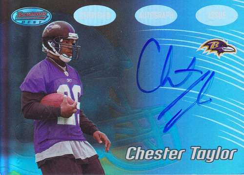 2002 Bowmans Best Autografo Rookie Chester Taylor Rb Ravens