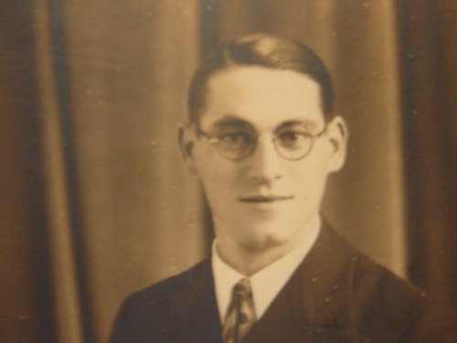 1920 Fotografia Antigua Guapo Joven Intelectual