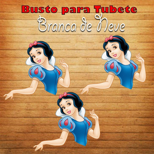 Pacote Com 30 Apliques Para Tubete - Busto Branca De Neve