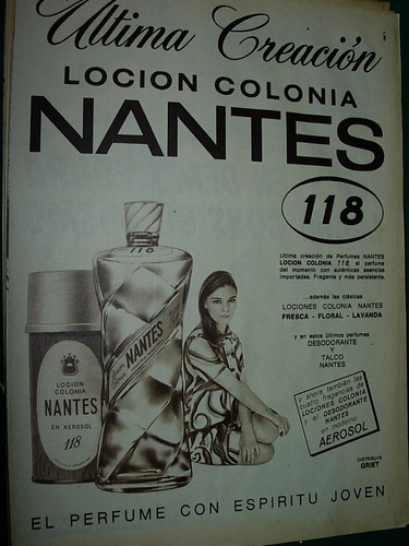 Publicidad Clipping Locion Colonia Nantes 118 Nueva Creacion