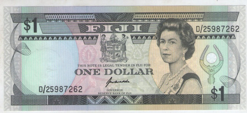 Billete  Fiji 1 Dolar 1987 Pick 86a  S/c