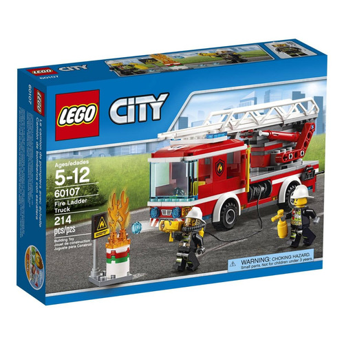 60107 Lego City - Caminhão De Bombeiro Com Escada De Combate