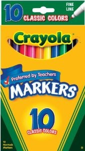 10ct Crayola Classic Fine Line Marcadores