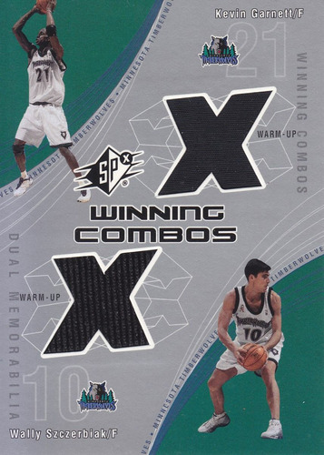 2002-03 Spx Jerseys Kevin Garnett Wally Szczerbiak Twolves