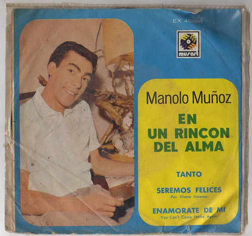 Disco Sencillo Chico De Vinil O Acetato Manolo Muñoz