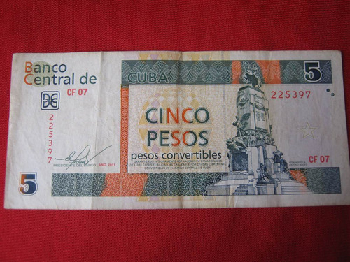 Cuba 5 Pesos Convertible 2011