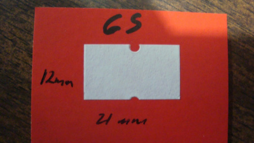 Imagen 2 de 2 de Etiqueta Adhesiva Gs Blanca Etiquetadora Marca Precios Caja