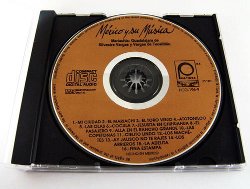 Mexico Y Su Musica M. Guadalajara Vargas Tecalitlan Cd