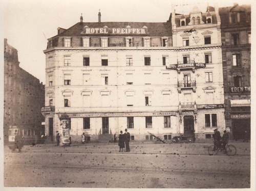 1925 Fotografia Hotel Pfeiffer Estrasburgo Francia