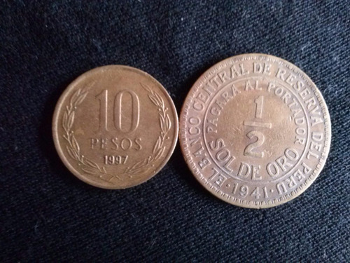 Moneda Perú 1/2 Sol De Oro Bronce 1941 (c19)