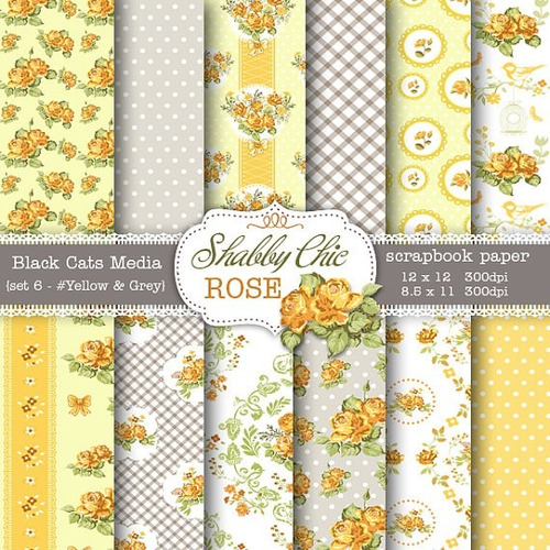 Kit Imprimible Pack Fondos Shabby Chic Clipart Cod6