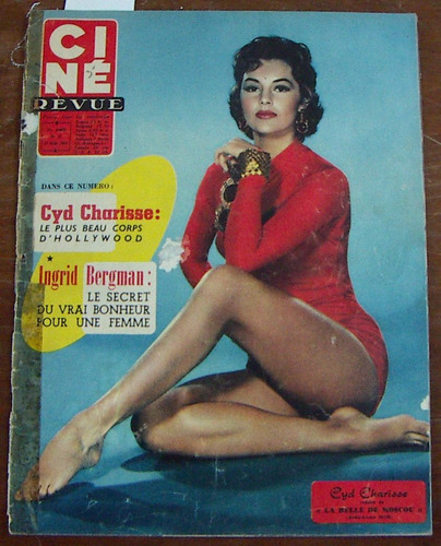 Revista, Ciné Revue,francia, Cyd Charisse En Portada