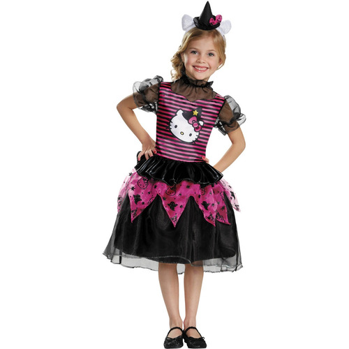 Disfraz Para Niña Bruja Hello Kitty Talla 3-4t Halloween