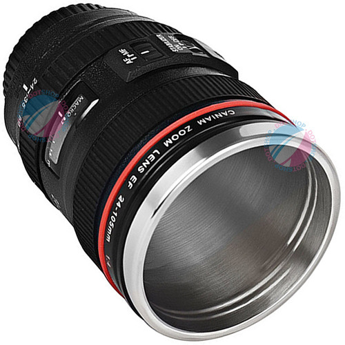 Copo Modelo Canon 24-105mm Caneca Térmica Lente Alumínio Aço