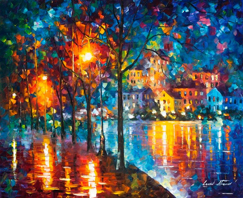 Afremov Foto Poster 50cmx60cm Decoração Obra Sentindo Frio