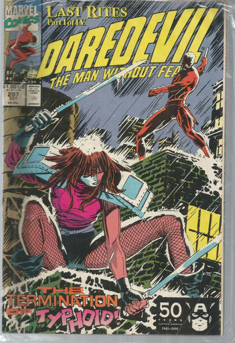 Daredevil N° 297 - Em Inglês - Editora Marvel - Em Formato 17 X 25 - Capa Mole - 1991 - Bonellihq Cx445 G23