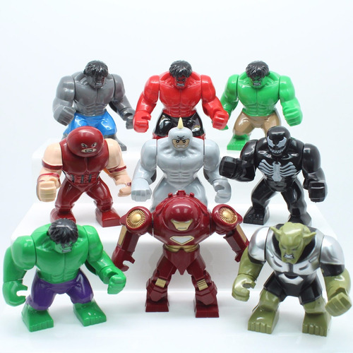 Mini Figuras Grandes Hulk,coisa,venom,homem De Ferro,duende