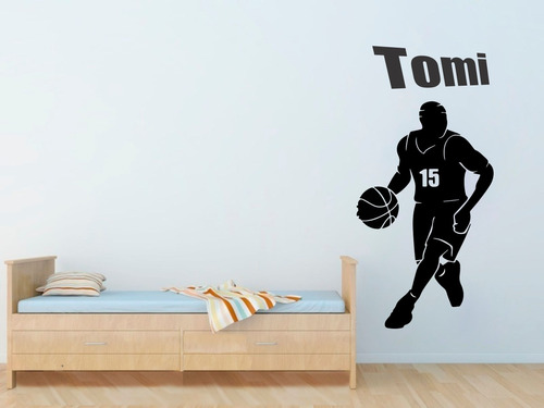 Vinilo Pared Jugador Basquet 3 Decoracion Wall Stickers