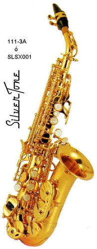Saxofon Soprano Curvo ßb ( Si B ) Slsx001 Silvertone 