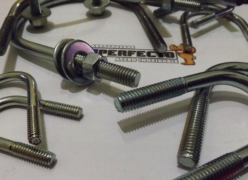 Abrazaderas U Bolt 1/4 X 3/4 Electrocincadas X 50 Unid.