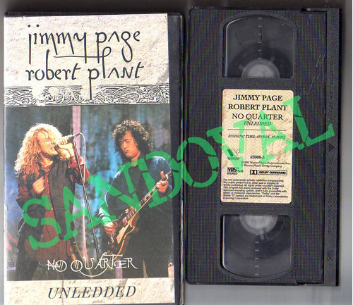 Concierto Vhs Jimmy Page Y Robert Plant, No Quarter Unledded