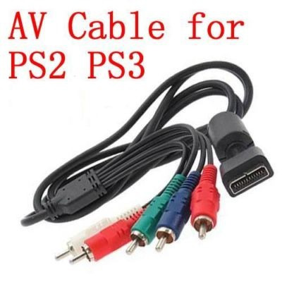3 Pzas Cable Audio Y Video Hdtv Playstation Ps2 Ps3 Sony Av