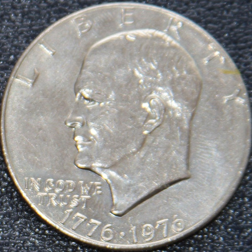 1976 Moneda Espejo Chapa Plata Usa Eisenhower Buen Regalogfx
