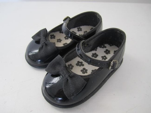 Zapatos De Charol Con Moño Para Bebe Talle 10/ 11cm Imported