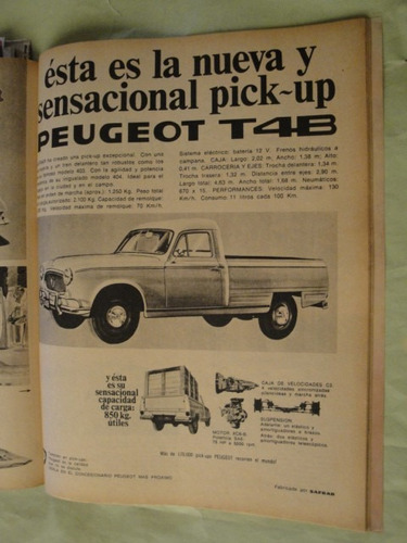 Publicidad Peugeot 403 T4b Año 1968