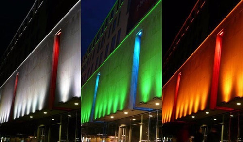 Imagen 4 de 10 de Pack 4 Unidades Reflector Led Rgb 50w Exterior 16 Colores