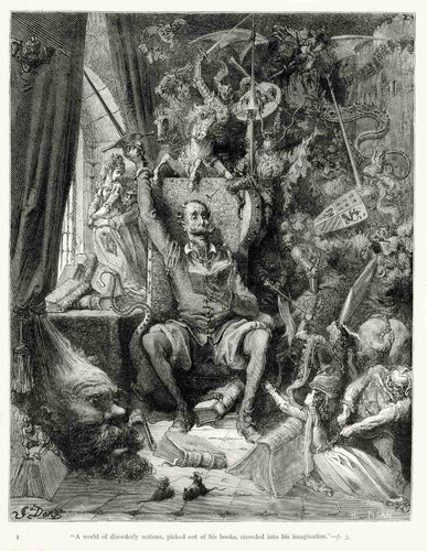 Lienzo Tela Canvas Grabado Don Quijote Gustave Doré 65x50
