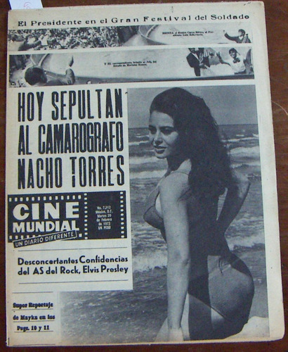 Revista Cinemundial, Elvis Presley, Isabel Montalvo